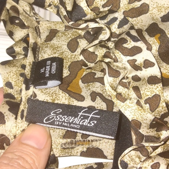 Essentials by Milano women's animal pattern sleeveless top SZ XL NWoT - Picture 8 of 17